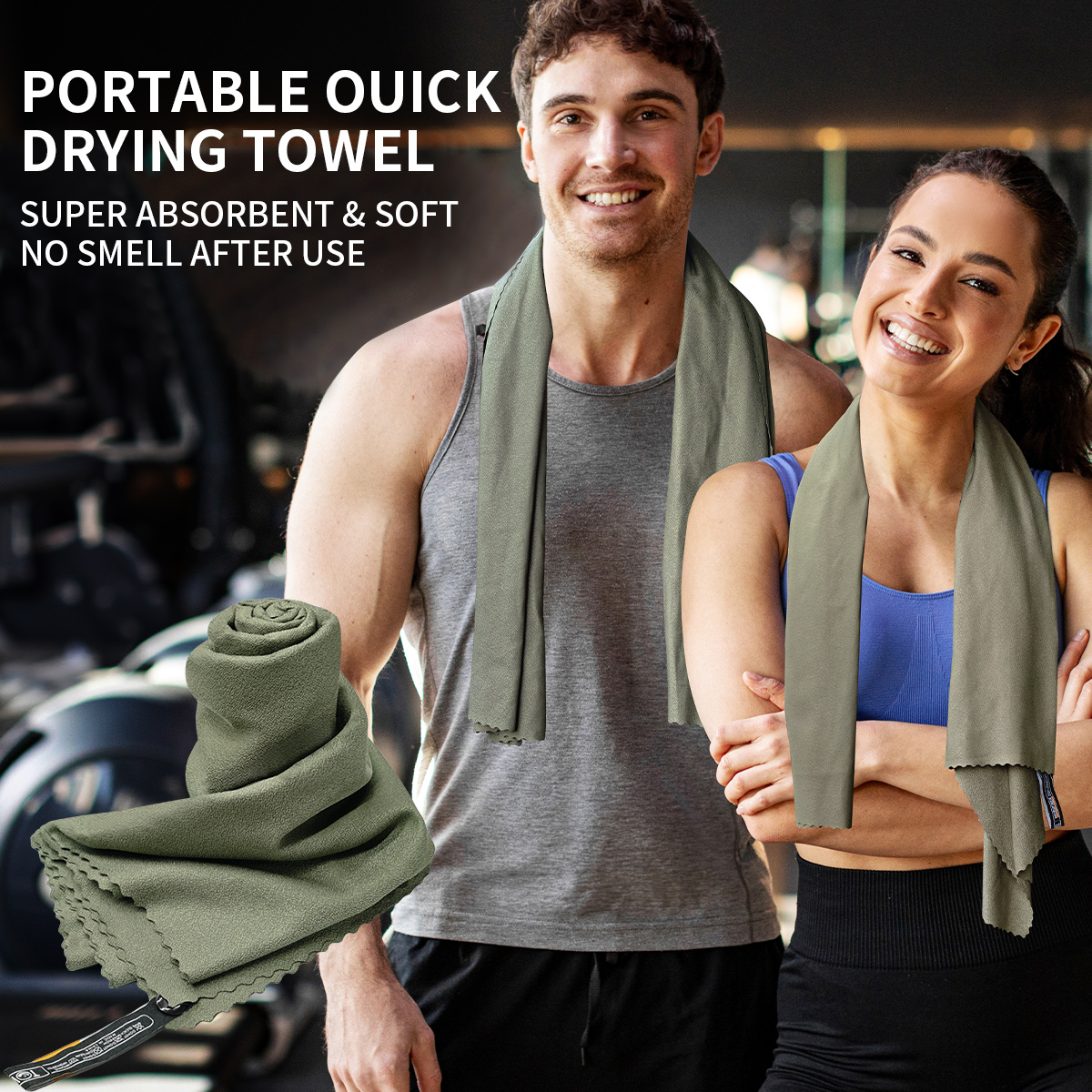 Schnell trocknendes Handtuch – Super saugfähiges, schnell trocknendes Handtuch – Reisehandtuch, schnell trocknendes, leichtes, schnell trocknendes Mikrofaser-Handtuch zum Schwimmen