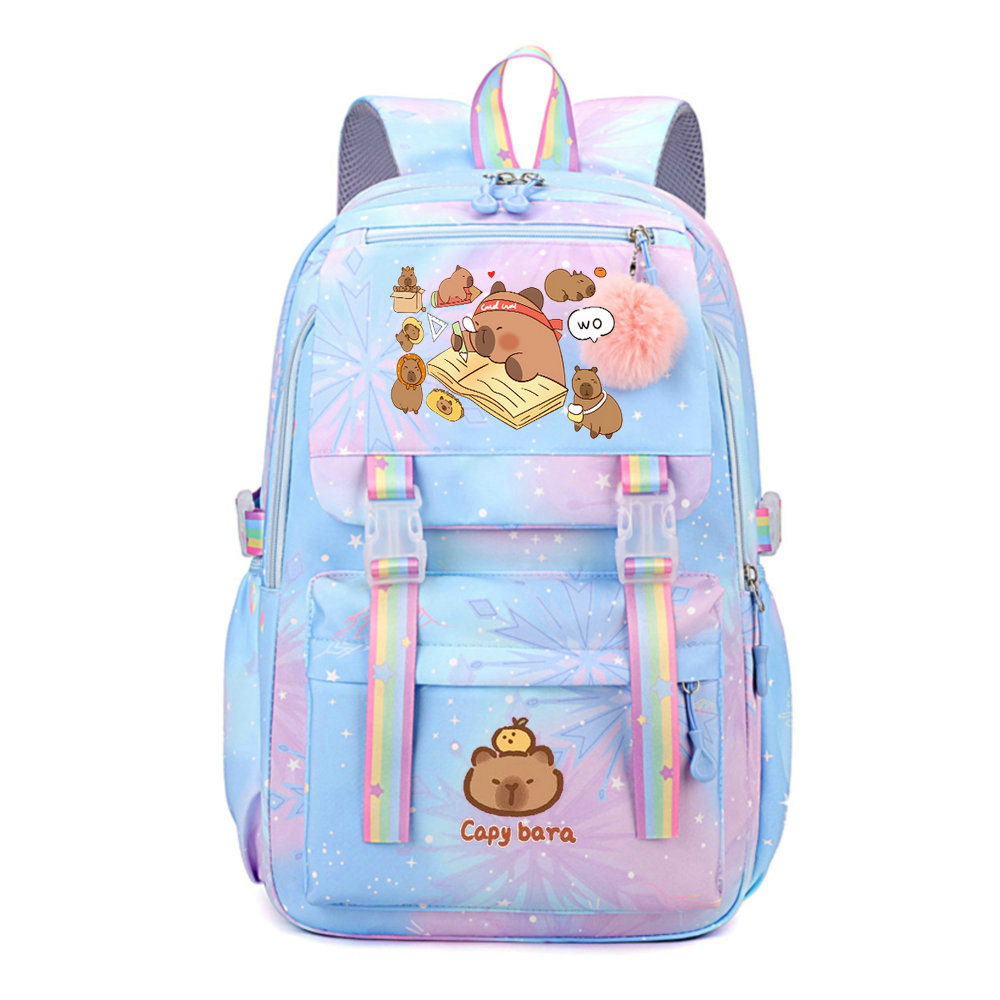 capibara Mochila Feminina capibara Zaino per bambini Borse da scuola Zaino per computer portatile per ragazze adolescenti Zaini da viaggio per donna: Radura