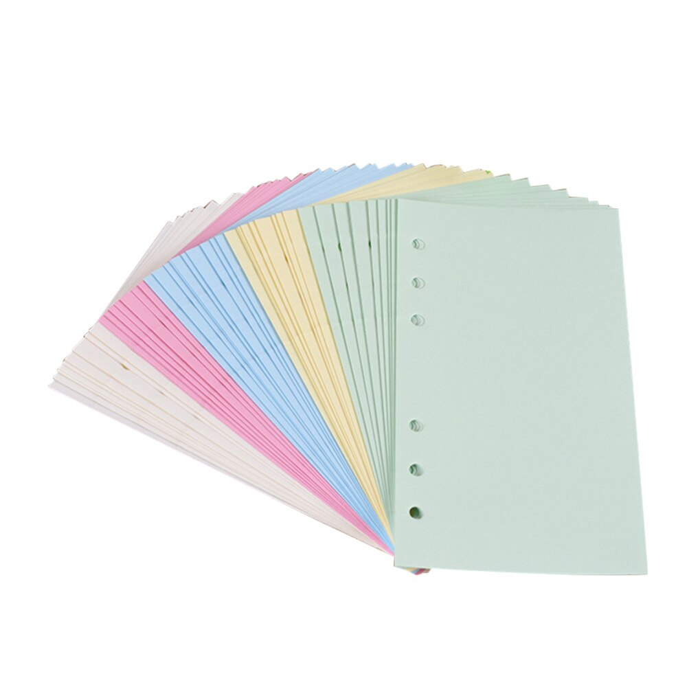 50 sider 2 stk  a6 løsbladet papir kromatisk chic gittermønster erstatningspapir til notebook til kontor