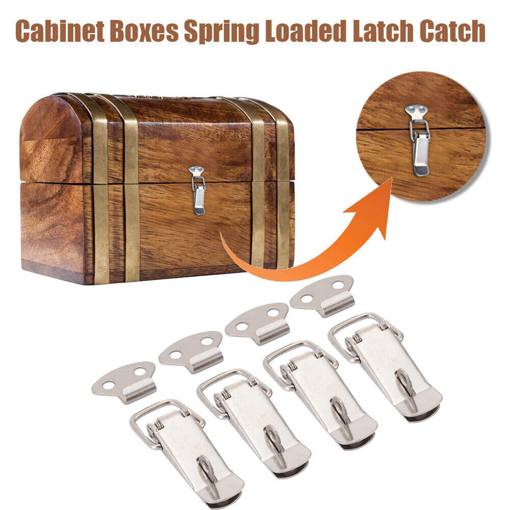 4 PCS Toggle Latches Spring Loaded Clamp Clip Case Box Latch Catch Toggle Tension Lock Lever Clasp Closures Crate Lock Snap Lock