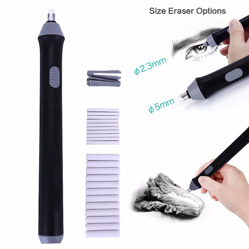 Kawaii Electric Eraser Art Rubbers Mini Kneaded Eraser Refill Cute Electronic Pencil Erasers For Kids Stationery School Supplies