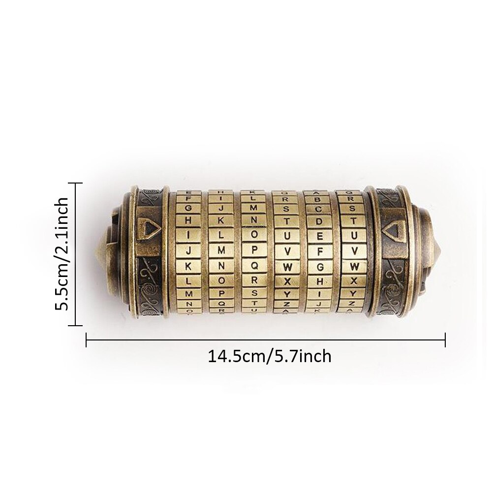 Da Vinci Educatief Speelgoed Metalen Cryptoex Metalen Cryptex Sloten Ideeën Code Lock Da Vinci Te Trouwen Minnaar Ontsnappen Props