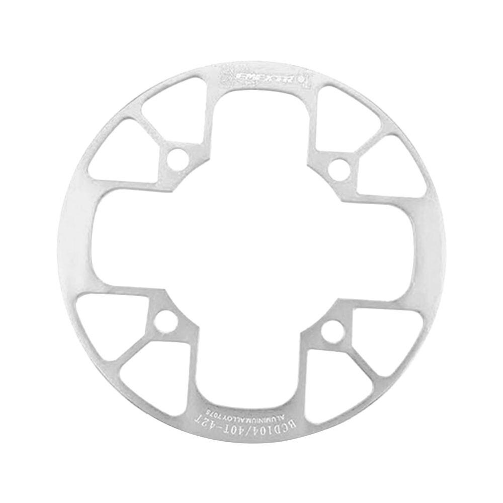 Mtb Road Fiets Tandwiel Bescherming Crankstel Crank Guard Protector Bike Chain Wiel Ring Beschermende Cover Fietsen Accessoires: Silver 40-42T