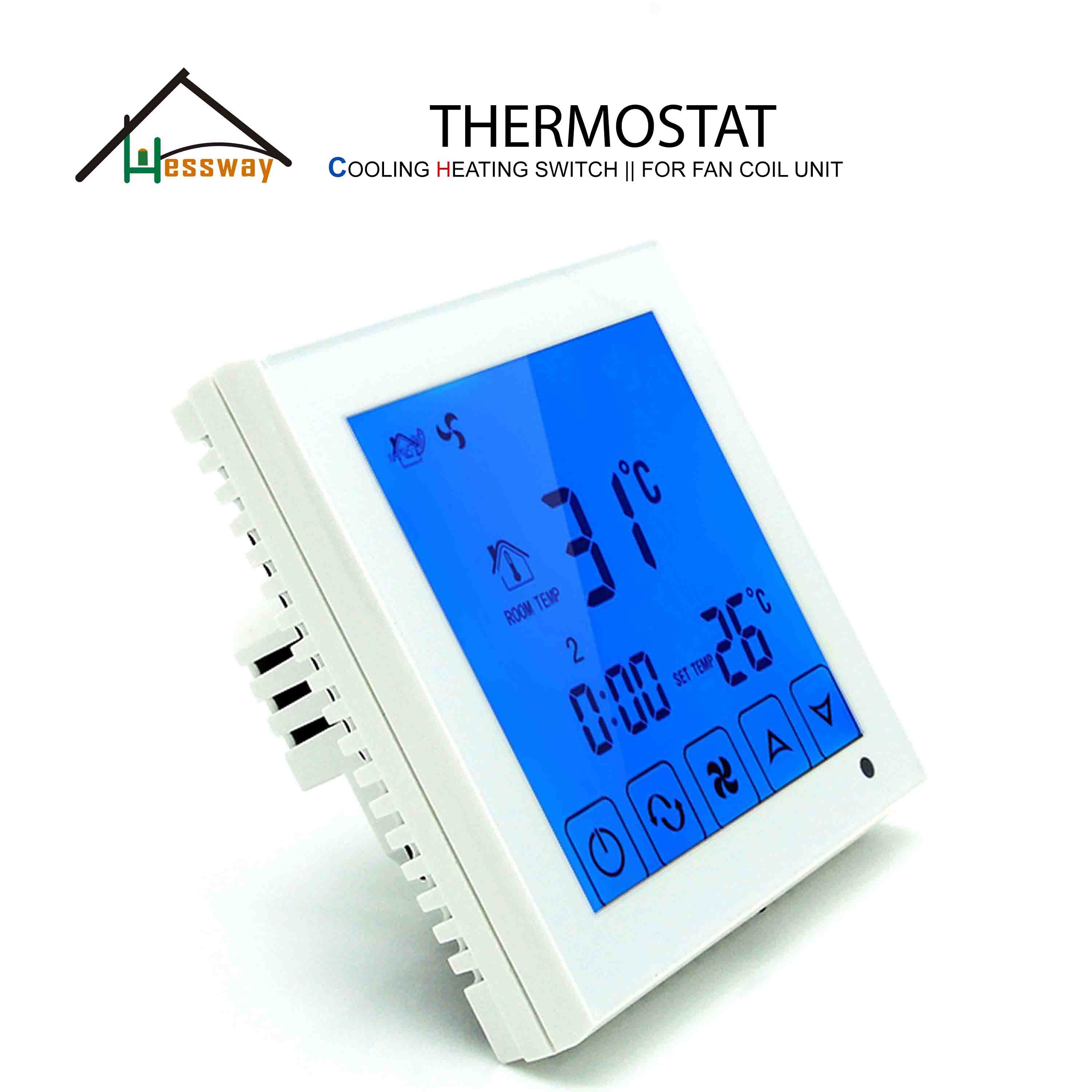 Hessway-alennus 2 putken fan coil termostaattilämpötilan säädin kylmäkytkimelle