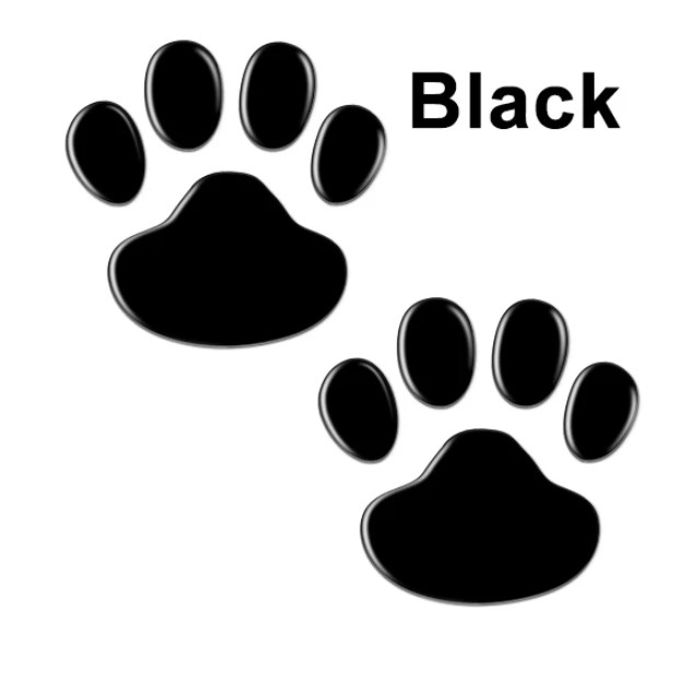 4Sheet Car Stickers Decals Paw 3D Animal Dog Cat Foot Prints Decal Car Motocycle Sticker Car Accessories: army green