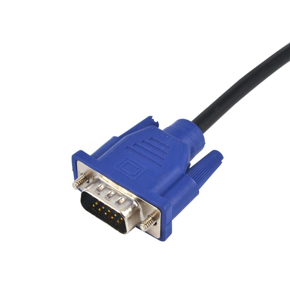 Kebidu vga 3+2 hd display video 15 pins vga kabel til pc computerskærm projektor tv adapter stik