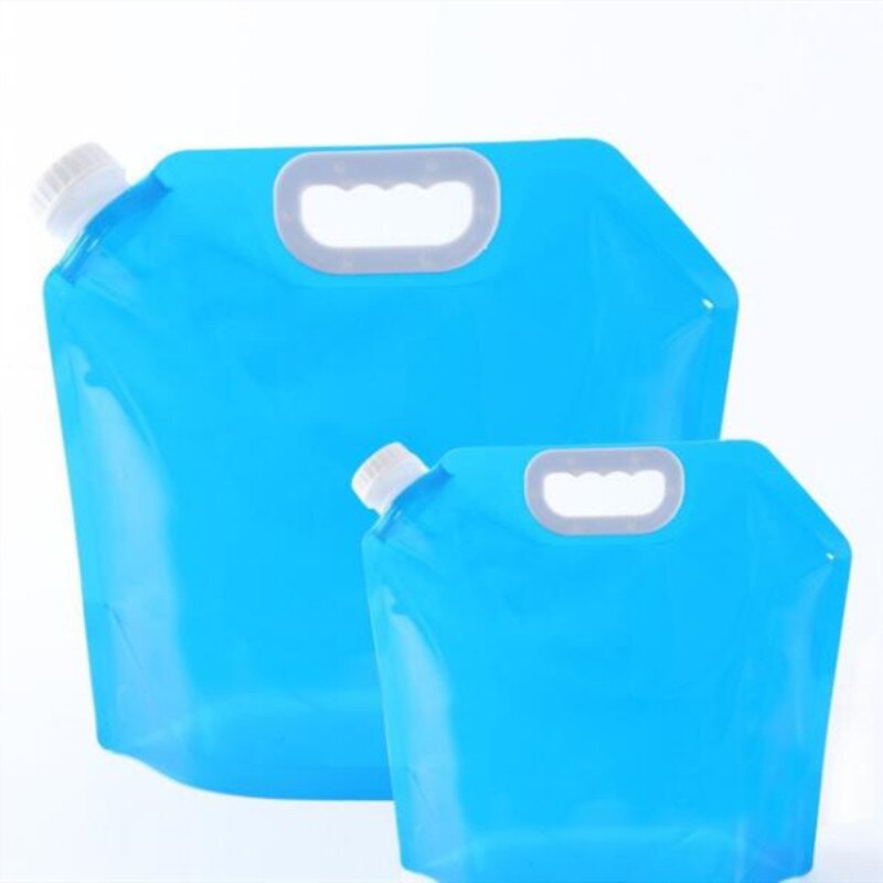Foldable PE Water Bag Tasteless Safety Seal Portable Drinking Water Container Survival Storage Bag for Camping Hiking 3 Size