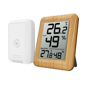 ORIA Digital LCD Indoor Outdoor Thermometer Temperature Mini Remote Thermometer Digital Lcd Temperature Thermometer Home: Yellow