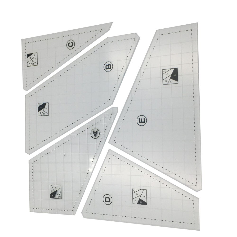 Acrylic Sewing Ruler Square Tailor Template Acrylic Ruler for DIY Patchwork Measuring Cloth Cutting Tool Quilting Household: 5pcs