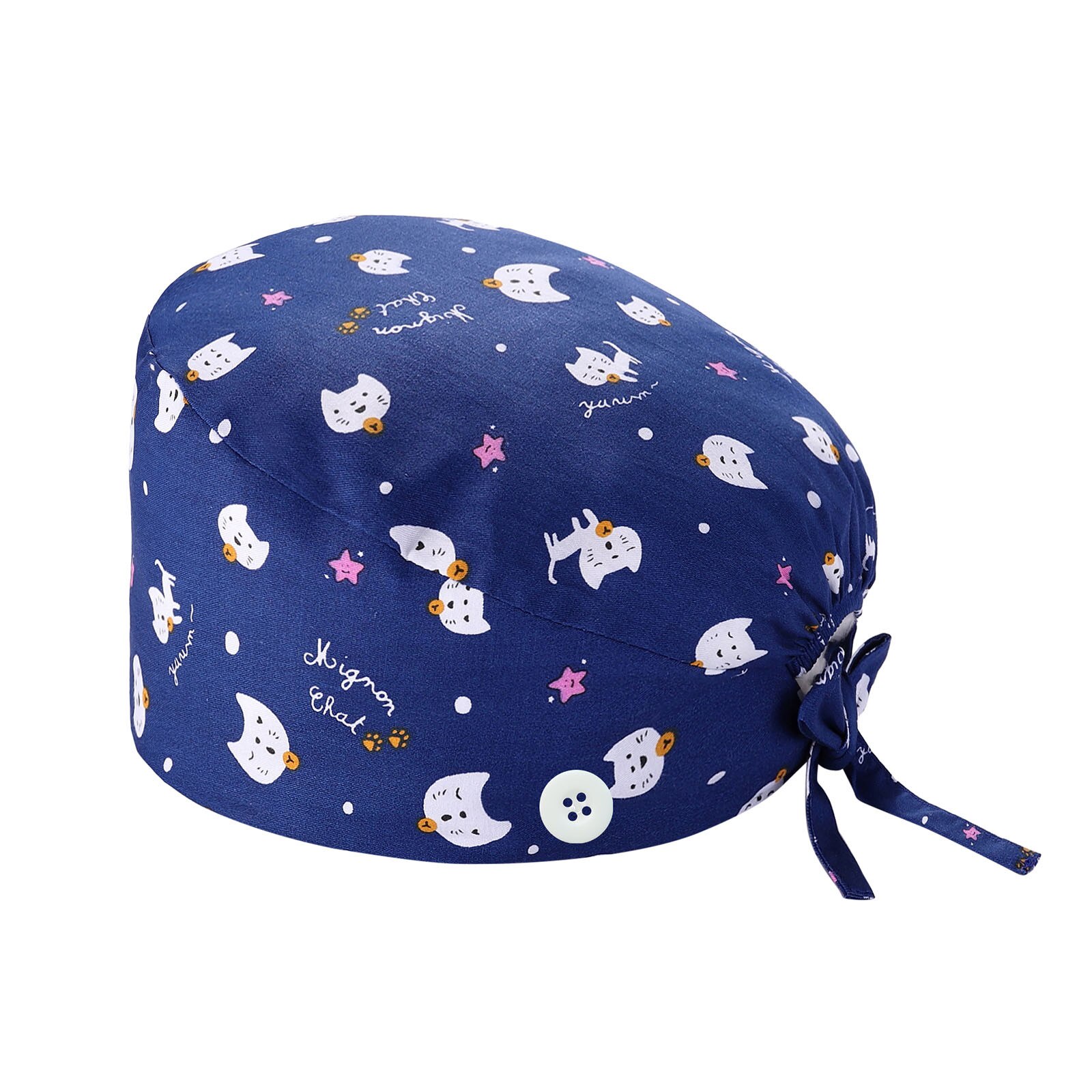 womens and men Scrubs Caps Reusable surgical cap lab Scrubs Beauty Work Cap Breathable With buttons nursing cap gorro enfermera