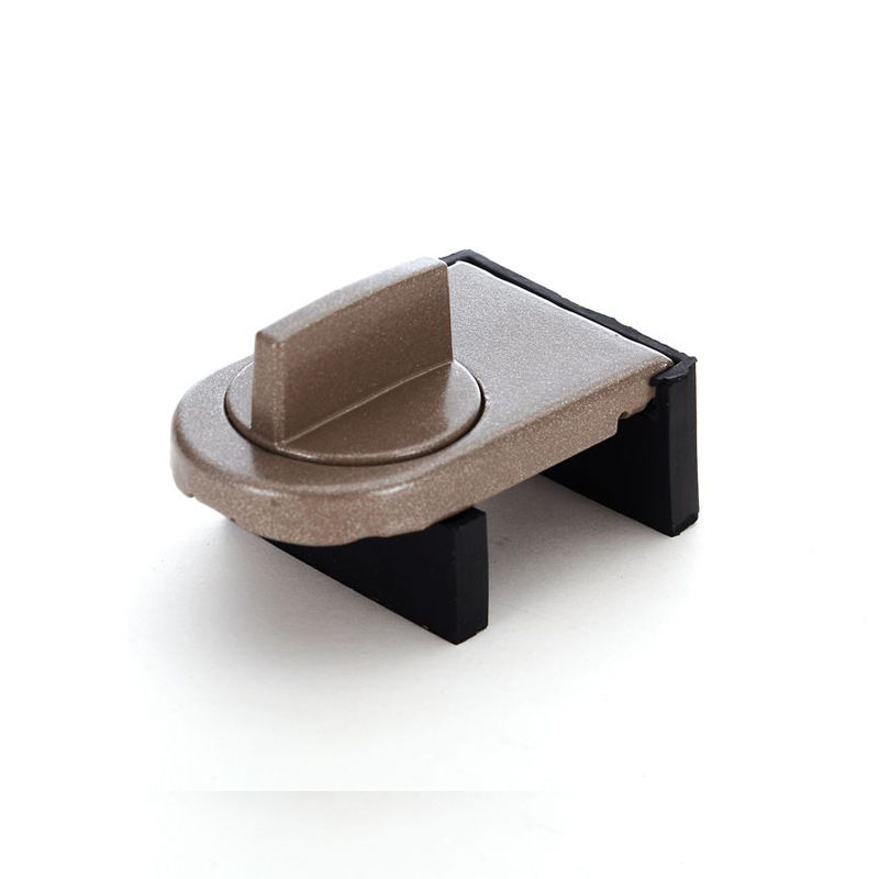 Window lock push-pull window safety lock sliding door window lock child safety protection limiter screen lock buckle: brown