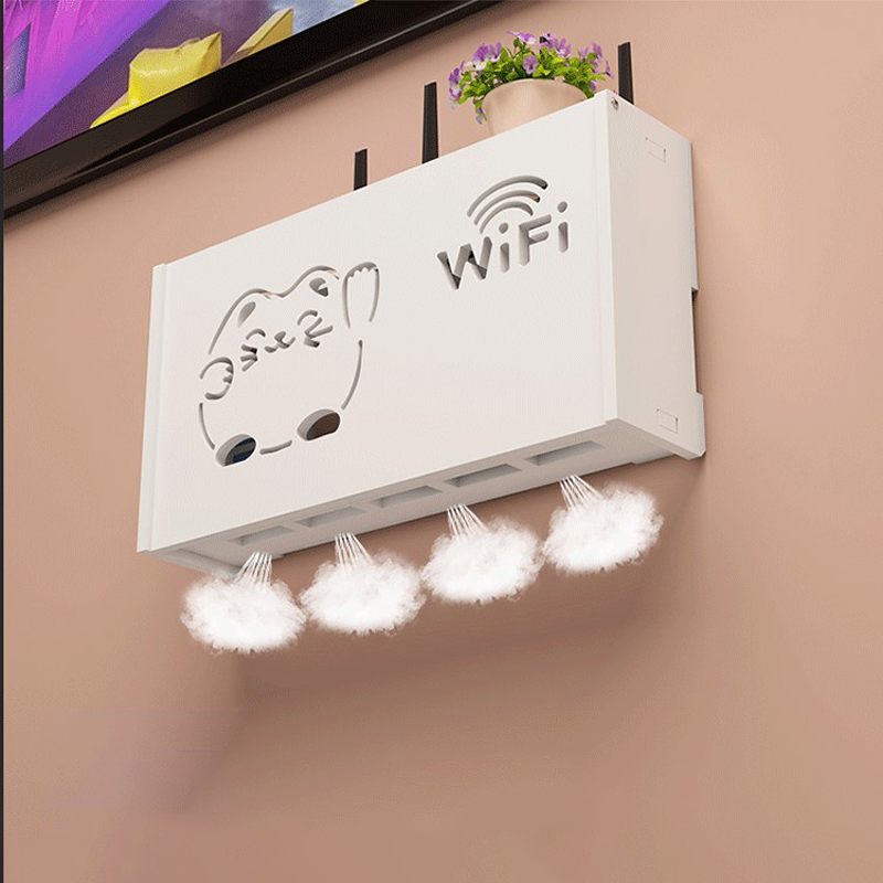 routeur Wifi sans fil boîte de rangement prise de salon Wifi décoration murale décodeur TV support câble organisateur d'alimentation