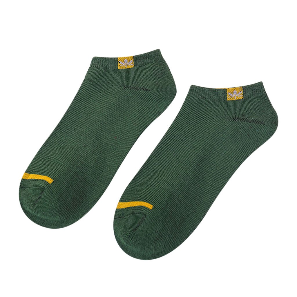 Men Stripe Boat Socks Ultra-thin Elastic Short Socks Male Casual Harajuku Breathable Little Pineapple Heap Socks Py6: Green