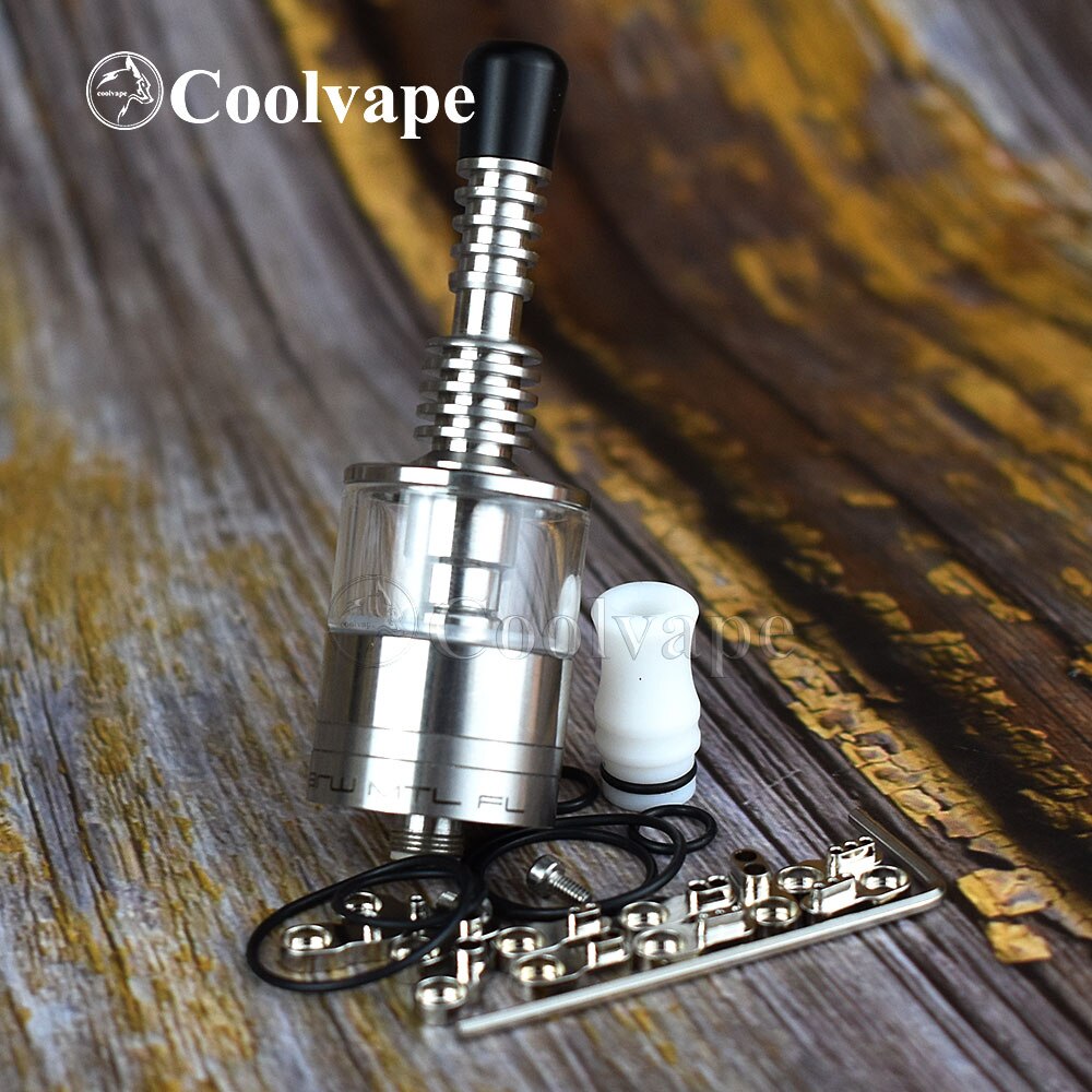 coolvape Dvarw MTL FL 24 rta 24mm diamater Single Coil Airflow Tank Rebuildable 316ss atomizer rta with 510 mtl drip tip