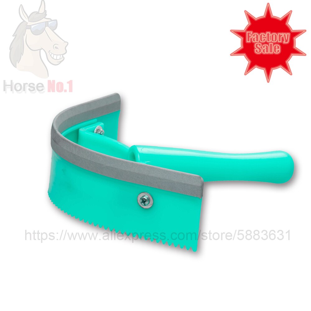 103 7004 kunststoff Zwei Tonne Schweiß Schaber 18,5 x22cm Pferd Pflege Bausätze Weiche Gummi Rand Licht Gewicht Entfernen Von Wasser und schweiß