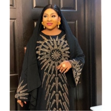 Abaya dubai tyrkiet muslimsk hijab kjole kaftan kjole diamanter afrikansk boubou festkjole islamisk tøj