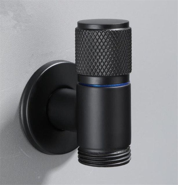 Wasmachine Kraan Hoek Ventiel Dweil Kraan Verchroomd Mat Zwart Goud Koud Water Uitlaat Massief Messing Tuin Bassin: Light Grey