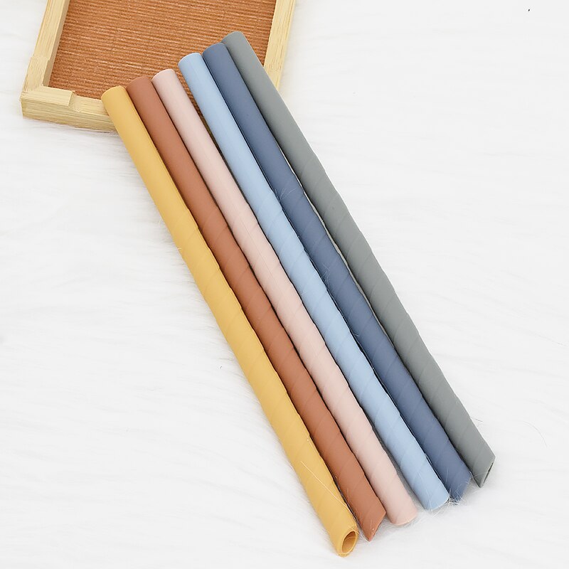 Reusable Silicone Drinking Straws Portable Collapsible Eco-friendly Straw Wedding Birthday Party Bar Drink Kitchen Accessories: 1