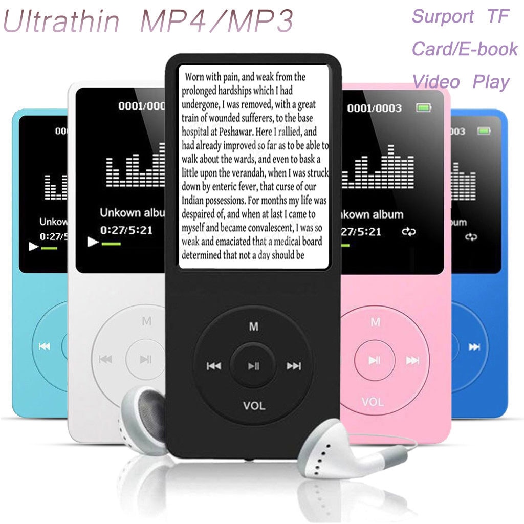 70 Hours Playback MP3 Lossless Sound Music Player TXT E-book FM Recorder TF Card Support Up to 128GB Droship: Sky Blue