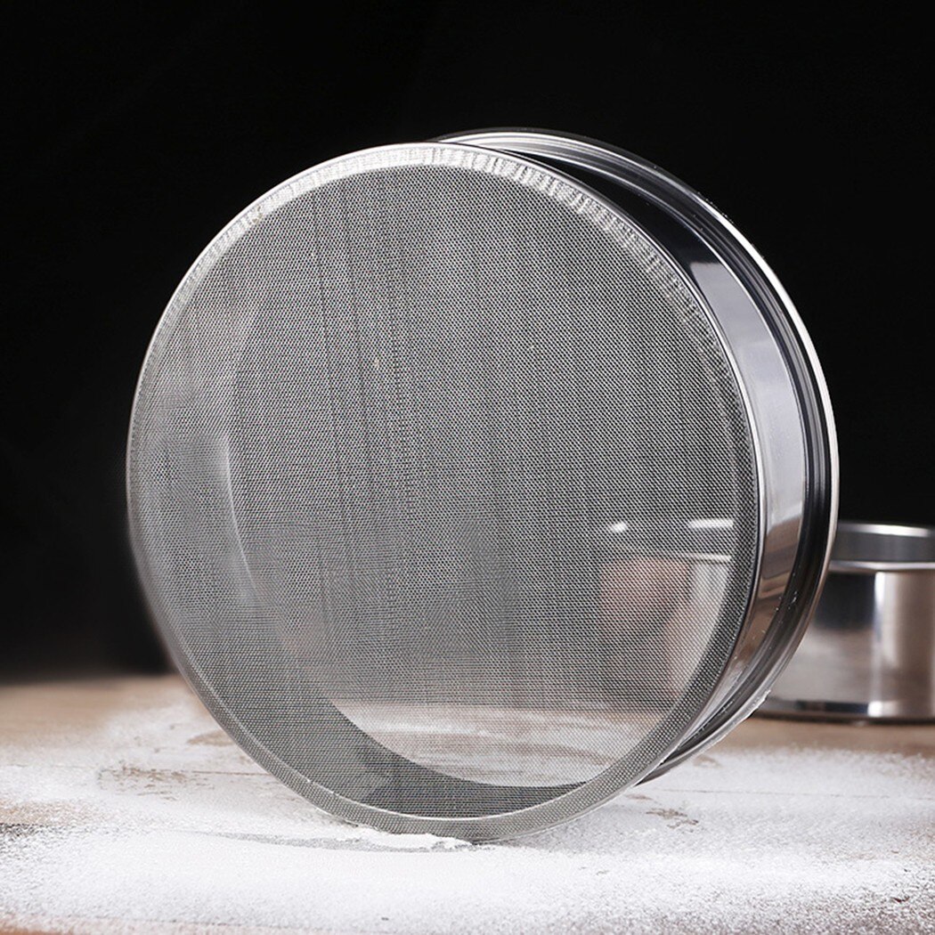 Stainless Steel Mesh Flour Sieve Sifting Sifter Super Fine Round Tea pasta Strainer Tool For Cake Baking Kitchen Accessories