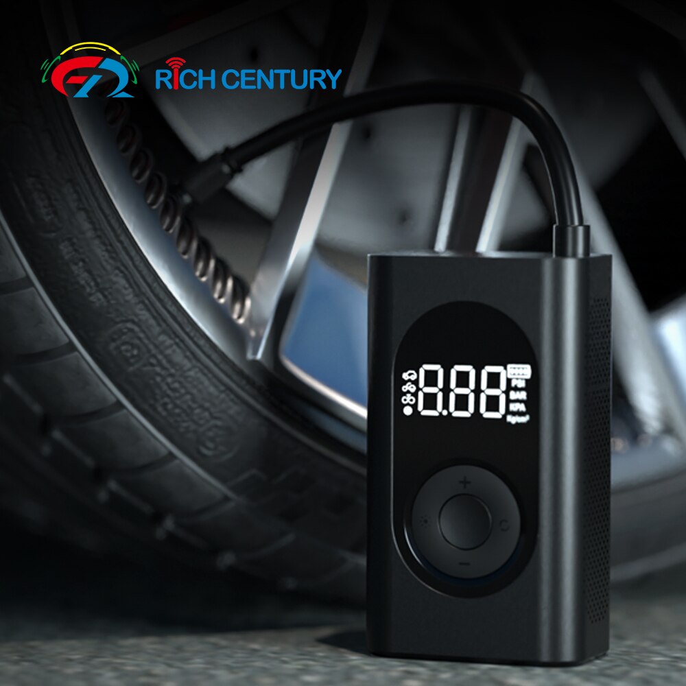 Wiederaufladbare autoluftpumpe mit 150 psi, tragbar, mit led-anzeige und digitaler reifendruckanzeige für fußball, auto, fahrrad und motorrad