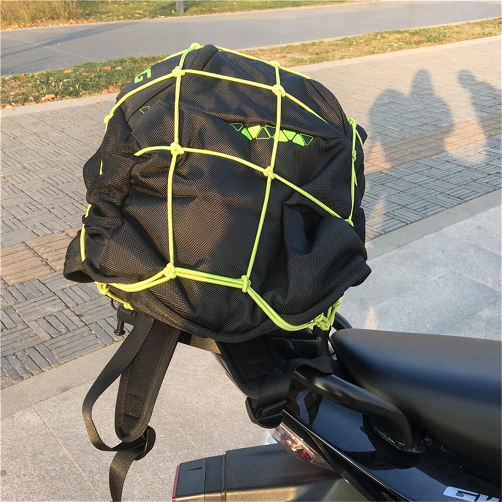 Bolsa de equipaje de Red Bungee para tanque de combustible, redes organizadoras de artículos diversos, 30x30CM, 25 agujeros, negro, azul, rojo, motocicleta, ATV, Dirtbike