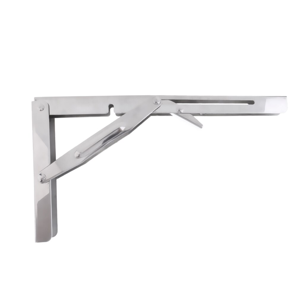 30 x 16.3cm triangel multifunktionella justerbara fällbara bänk hylla bordsfäste båt rv delar 304 rostfritt stål silver