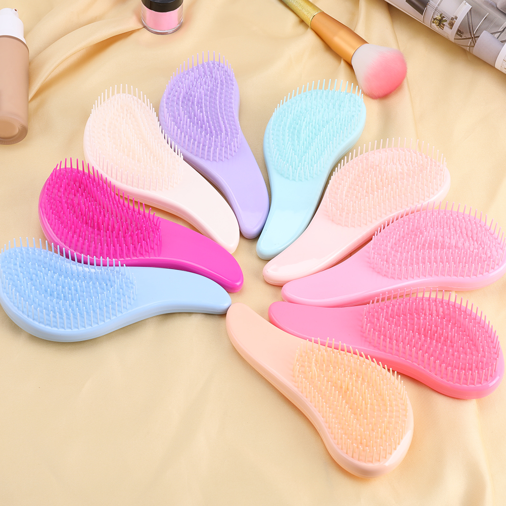 1Pcs Magic Handvat Kam Anti Statische Massage Hair Brush Tangle Ontwarren Douche Massage Haarborstel Kam Salon Hair Styling tool
