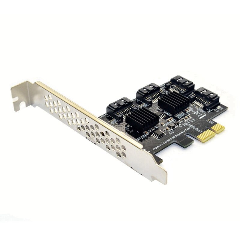 Pcie Pci Express a 6G Sata3.0 tarjeta controladora de expansión Sata Iii de 4 puertos y Concentrador de ventilador PWM, Cable conector multiplexor