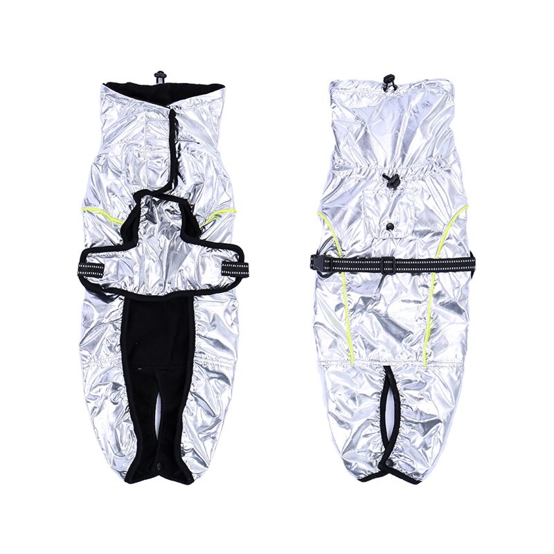 Lyxiga vinter hundkläder för stor hund jacka 9 storlek silver varm tjock liten stor hund rock valp kläder husdjur hund outfit