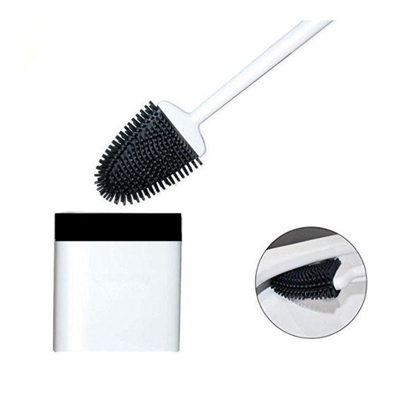 Novelty Silicone Toilet Brush U-shaped Toilet Wall-mounted Brush Cleaning Thermoplastic Bendable Brush Rubber L4J4