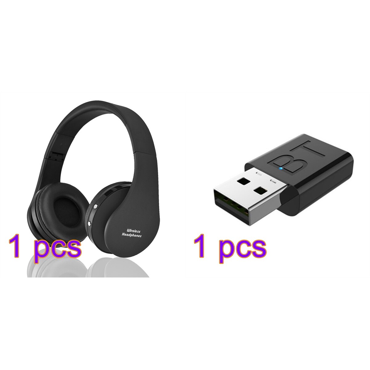 Auriculares inalámbricos para TV, Kit de conexión usb ligero, incluye adaptador de transmisor de Audio, Ideal para ver en privado: A