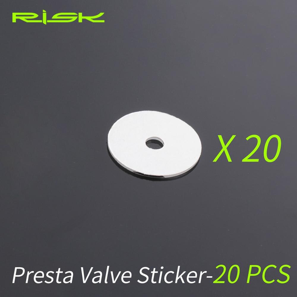 Risico 20Pcs Fiets Ventiel Velg Bescherming Sticker Voor Fv Presta Ventiel Nozzle Lijm Pad Mtb Racefiets Air nozzle Vaste Sticky: Default Title