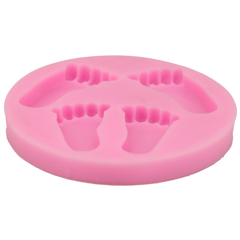 Voetafdruk siliconen zeepmal handgemaakt voor fondant diy 3d vormen maken taartdecoratie mal chocolade mallen bakvorm gereedschap
