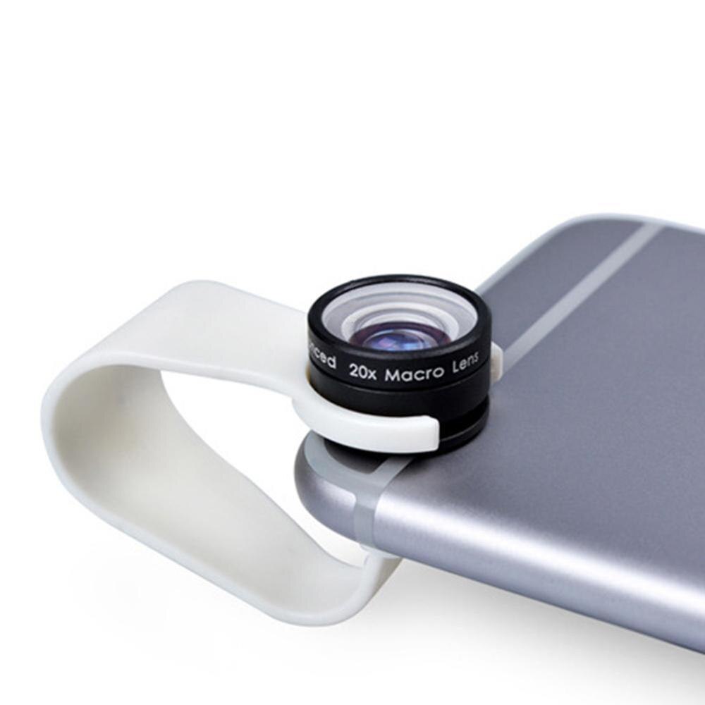 Mobile Phone Macro Lens 20X Super Cellphone Macro Lenses for Huawei xiaomi iPhone 6 7 8 10 Samsung Only Use 1cm Distance