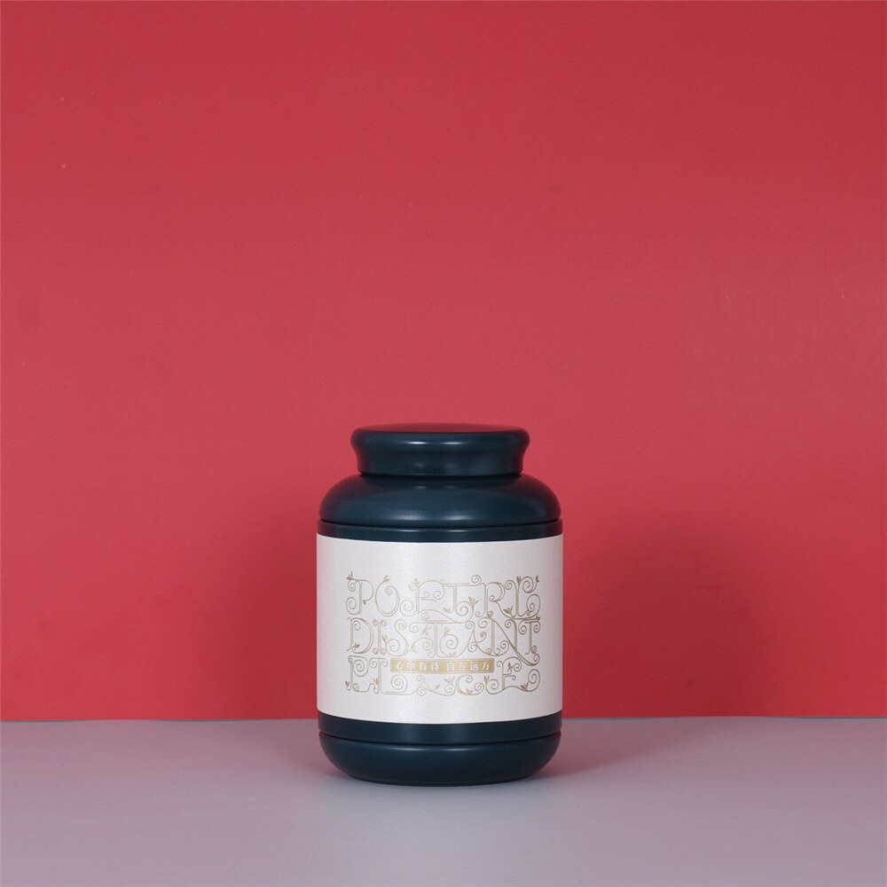 Portable Tinplate Tin tea caddy Tieguanyin sealed storage tank travel Tea Boxes tea tin containers coffee canister Spice jar: A06