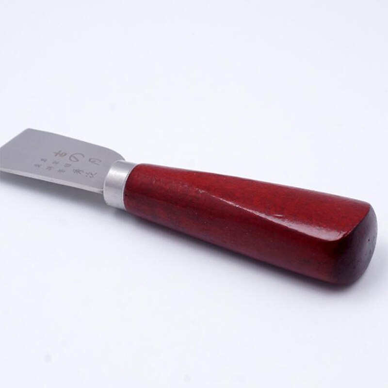 Outil de maroquinerie, manche en bois, coupe-cuir en acier inoxydable, pelle à cuir, coupe-cuir pour le travail du cuir