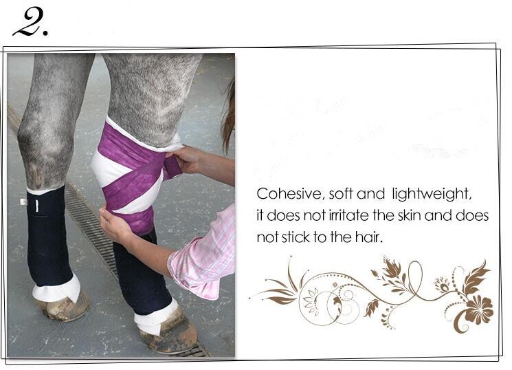Speciellt självhäftande hästbandage engångsryttar barriär leggings leggings skadat bandage