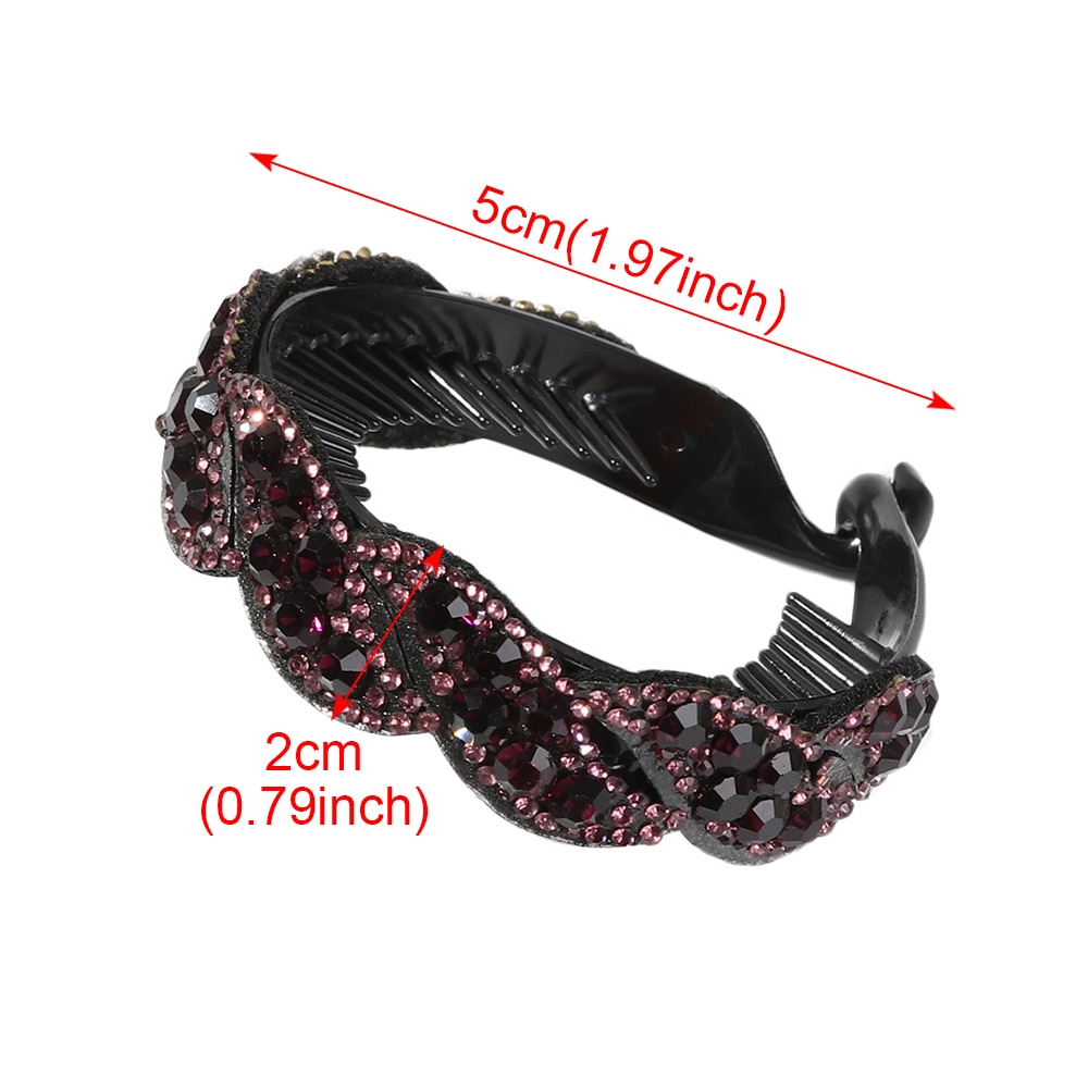 Soporte de para hacer moños, horquilla con diamantes de imitación, pinza para el pelo, banda para el pelo fuerte, herramienta imprescindible, accesorios para el cabello