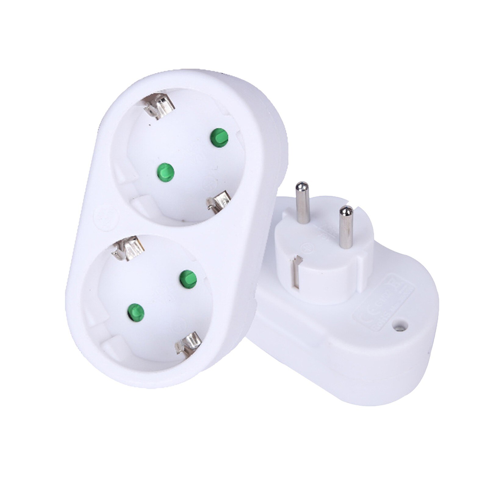 Fast European Standard Three Socket Round Plug 3 Hole Socket With Switch On Off Wall Charger Adapter Power Outlet#dg4: C