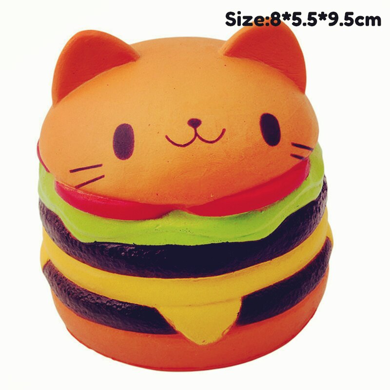 Schöne Hamburger Katze Milchshake Eis Cartoon Snack Squishy Spielzeug Weiche Langsam Steigenden Squishy Spielzeug Mit Gute Geruch Duftenden Spielzeug: SW-HSHBM-110