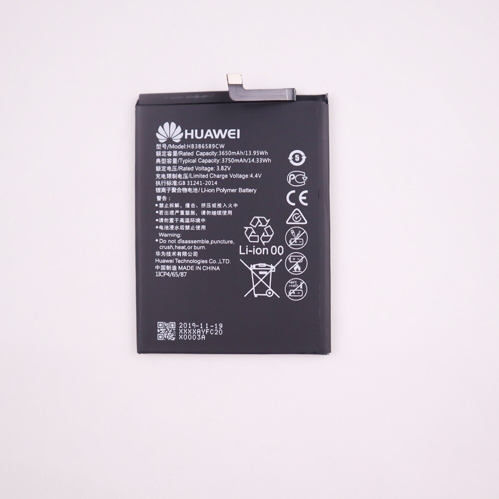 100% Original HB386589CW 3650mAh Battery For Huawei P10 Plus Batterie Bateria Accumulator Mobile Phone with tools