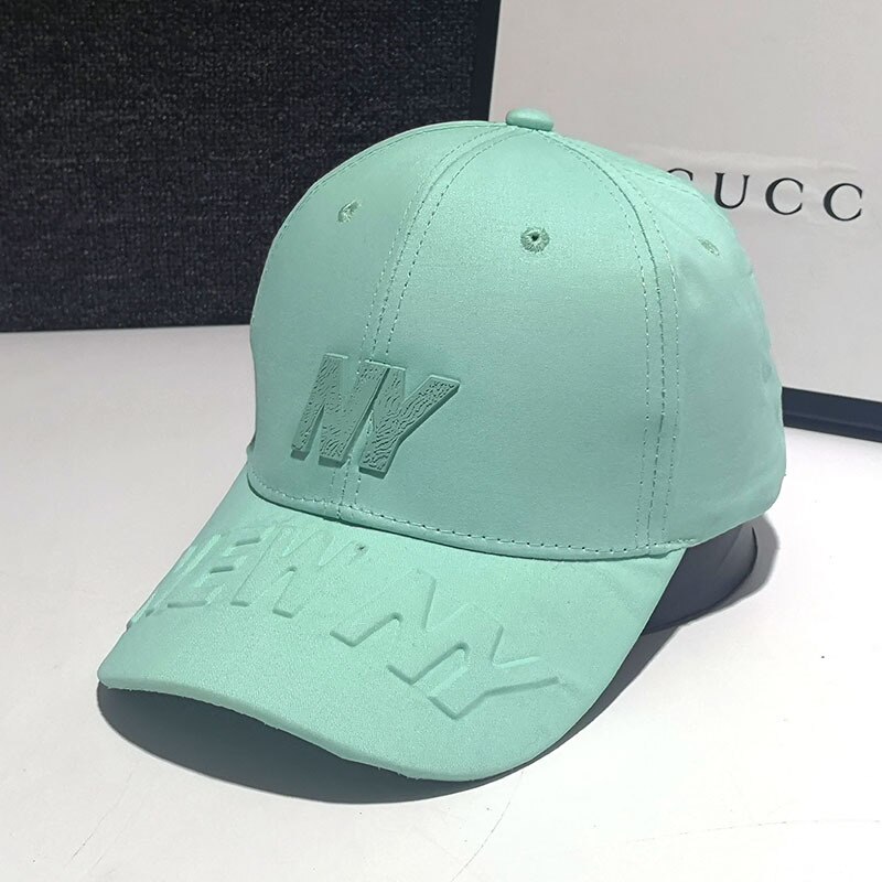 Mintgrüne kappe, trendige wildcap für damen und herren, lässige buchstabenkappe für frühling und sommer: 4