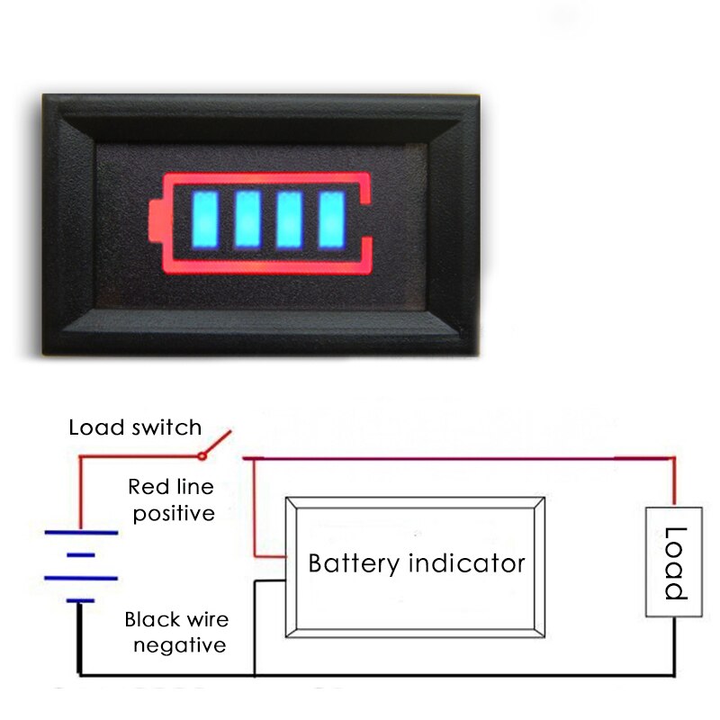 Elbil batterimåler bly-syre og lithium-ion batteri batterikapacitetsindikator bord batterikapacitetsindikator