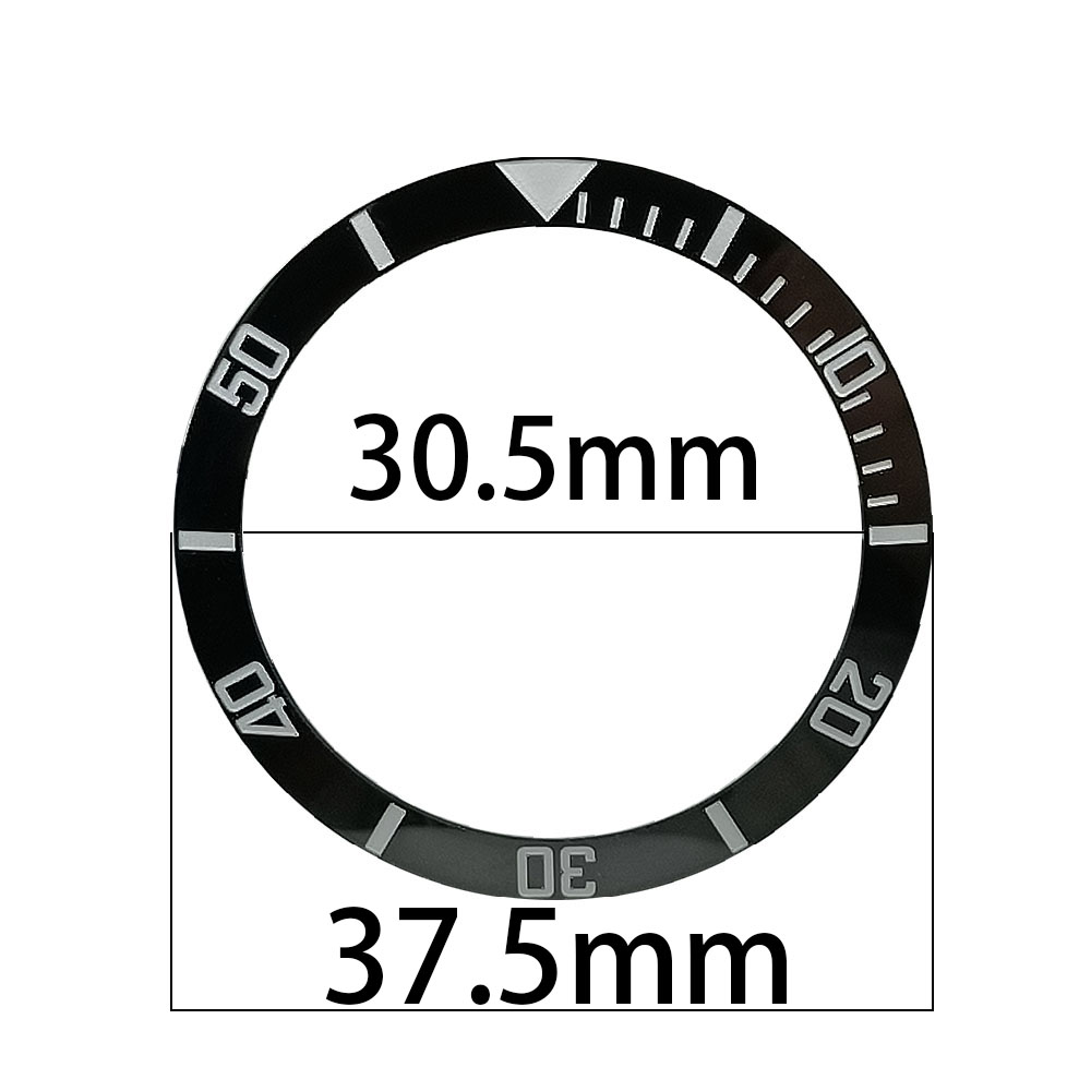 37,5 mm bezel kantel inzetstuk keramiek/aluminium 37,5 * 30,5 mm horlogeaccessoires vervangende onderdelen kast horlogering