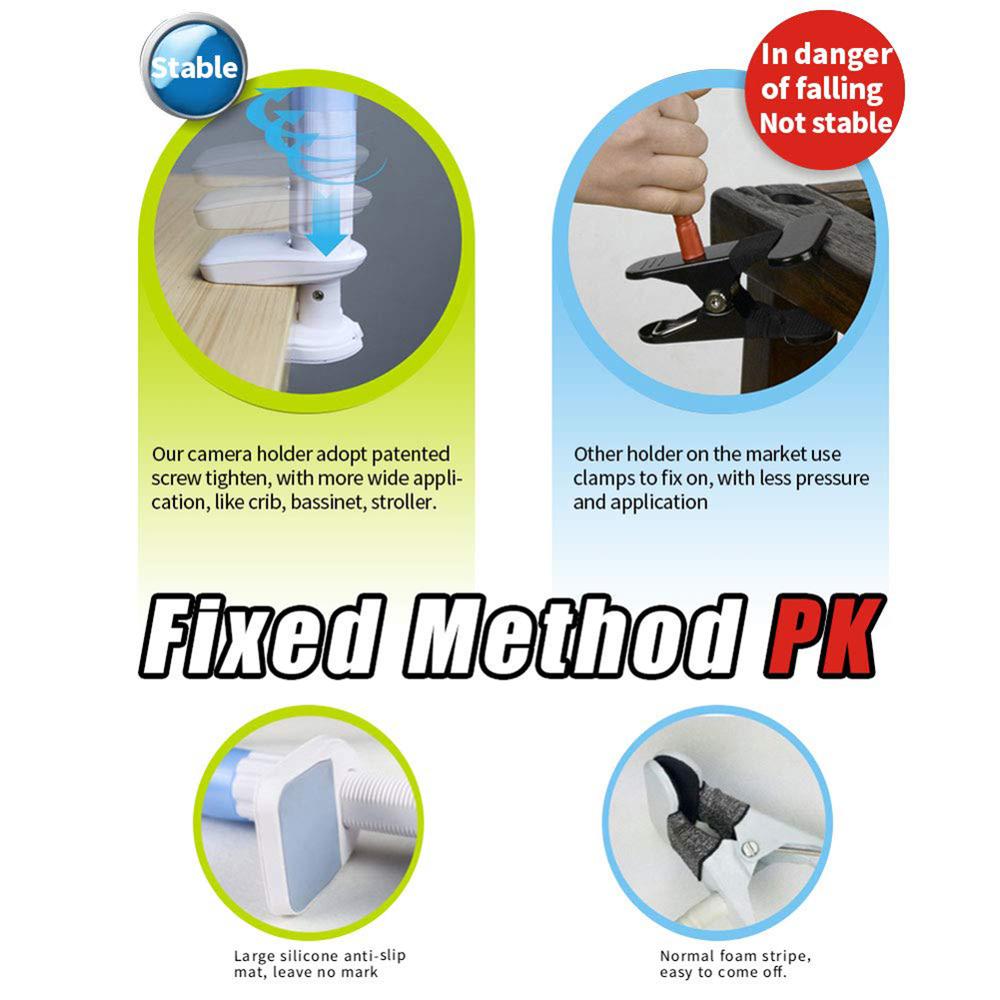 Baby monitor stand universal camera stand, baby and shelf video monitor stand - flexible camera stand