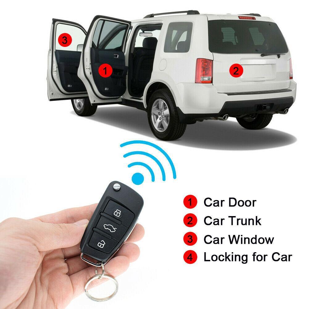 Universal Black Remote Control Keyless Anti-theft Device Remote Control Central Lock Led Key Chain Door Lock Central Lock