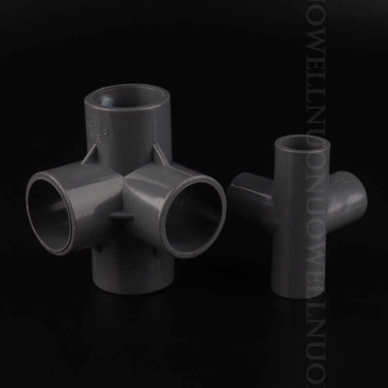 10pcs PVC Connectors Water Supply Pipe Fittings Equal Four-way Garden Irrigation Pipe Adapter Greenhouse Tube Joint