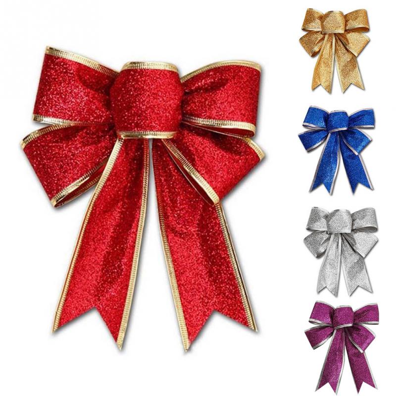 1pc glitter kerststrikken met strik, kerstboomversiering voor een feestje, huisdecoratie