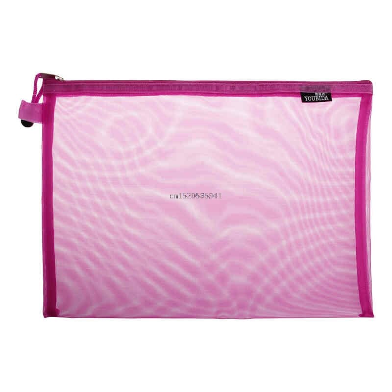 Bolsa de documentos de tela de nailon tamaño A4 cremallera Organizador de bolsillo de almacenamiento material de oficina escolar: HP